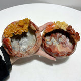 4 Pieces Beautiful Colorful Jasper Bowl Hand Carving Home Decor - Wholesale Crystals