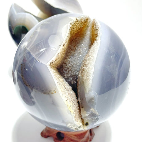 4 Pieces Beautiful Geode Agate Spheres - Wholesale Crystals