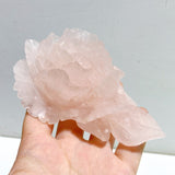 4 Pieces Beautiful Rose Quartz Flower Carving With Stand -Wholesale Crystals