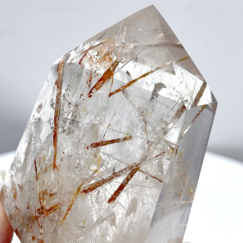 4 Pieces Clear Quartz With White Mica Tower - Wholesale Crystals