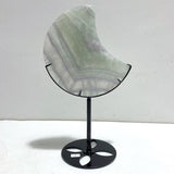 4 Pieces Fluorite Moon Carving With Stand - Wholesale Crystals