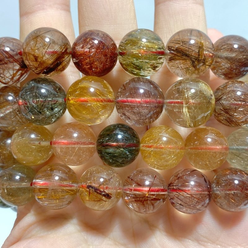 4 Pieces High Grade Rutile Quartz Bracelet For Collection - Wholesale Crystals