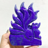 4 Pieces Lapis Lazuli Nine-tailed Fox Carving -Wholesale Crystals
