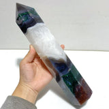 4 Pieces Large Green Moss Agate Points - Wholesale Crystals