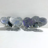 4 Pieces Large Labradorite Heart With Stand -Wholesale Crystals