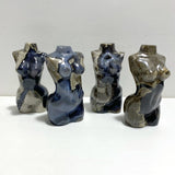 4 Pieces Volcano Agate Goddess Carving (UV - Reactive) - Wholesale Crystals