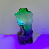 4 Pieces Volcano Agate Goddess Carving (UV - Reactive) - Wholesale Crystals