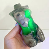 4 Pieces Volcano Agate Goddess Carving (UV - Reactive) - Wholesale Crystals