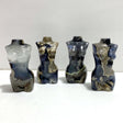 4 Pieces Volcano Agate Goddess Carving (UV - Reactive) - Wholesale Crystals