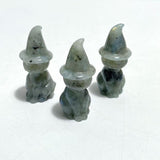 4 Types Halloween Ghost Cat Carving Wholesale Moss Agate Labradorite Yooperlite Yellow Calcite - Wholesale Crystals