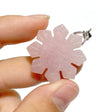 4 Types Snowflake Shape Pendants Wholesale Rose Quartz Obsidian Chevron Amethyst - Wholesale Crystals