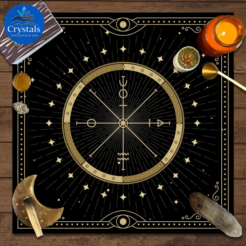4 Zodiac Altar(1 - 1) Tarot Tablecloth - Wholesale Crystals