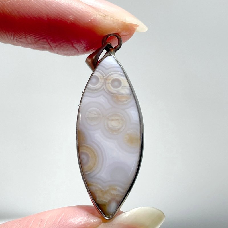 40 Pieces Beautiful Small Vein Ocean Japser Pendant - Wholesale Crystals