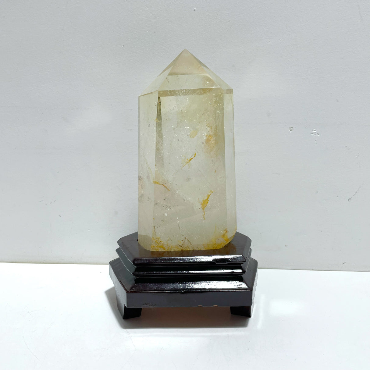 Large Clear Quartz Tower Point With Stand