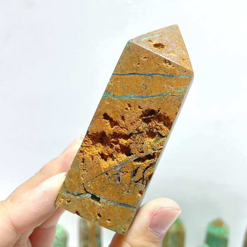 43 Pieces Indonesia Turquoise Druzy Geode Tower Points - Wholesale Crystals
