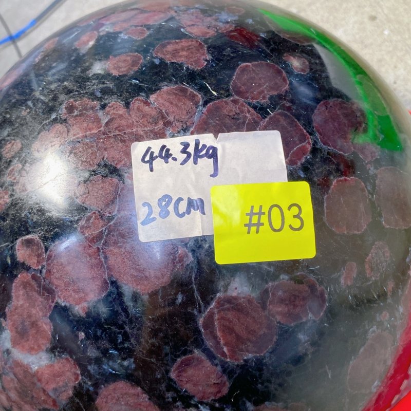 44.3KG Large Garnet Mixed Astrophyllite Sphere (Sea Freight Only) -Wholesale Crystals