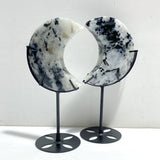 5 Pieces India Moonstone Moon Carving With Stand