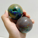 14 Pieces Azurite Mixed Malachite Spheres #4
