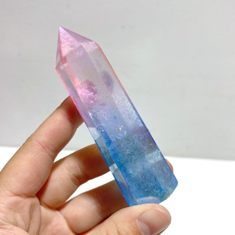 47 Pieces Aura Clear Quartz Point Clearance - Wholesale Crystals