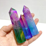 47 Pieces Aura Clear Quartz Point Clearance - Wholesale Crystals