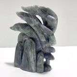 3 Pieces Labradorite Nine-tailed Fox Carving