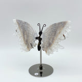 Clear Quartz Cluster Butterfly Wing With Stand Wholesale