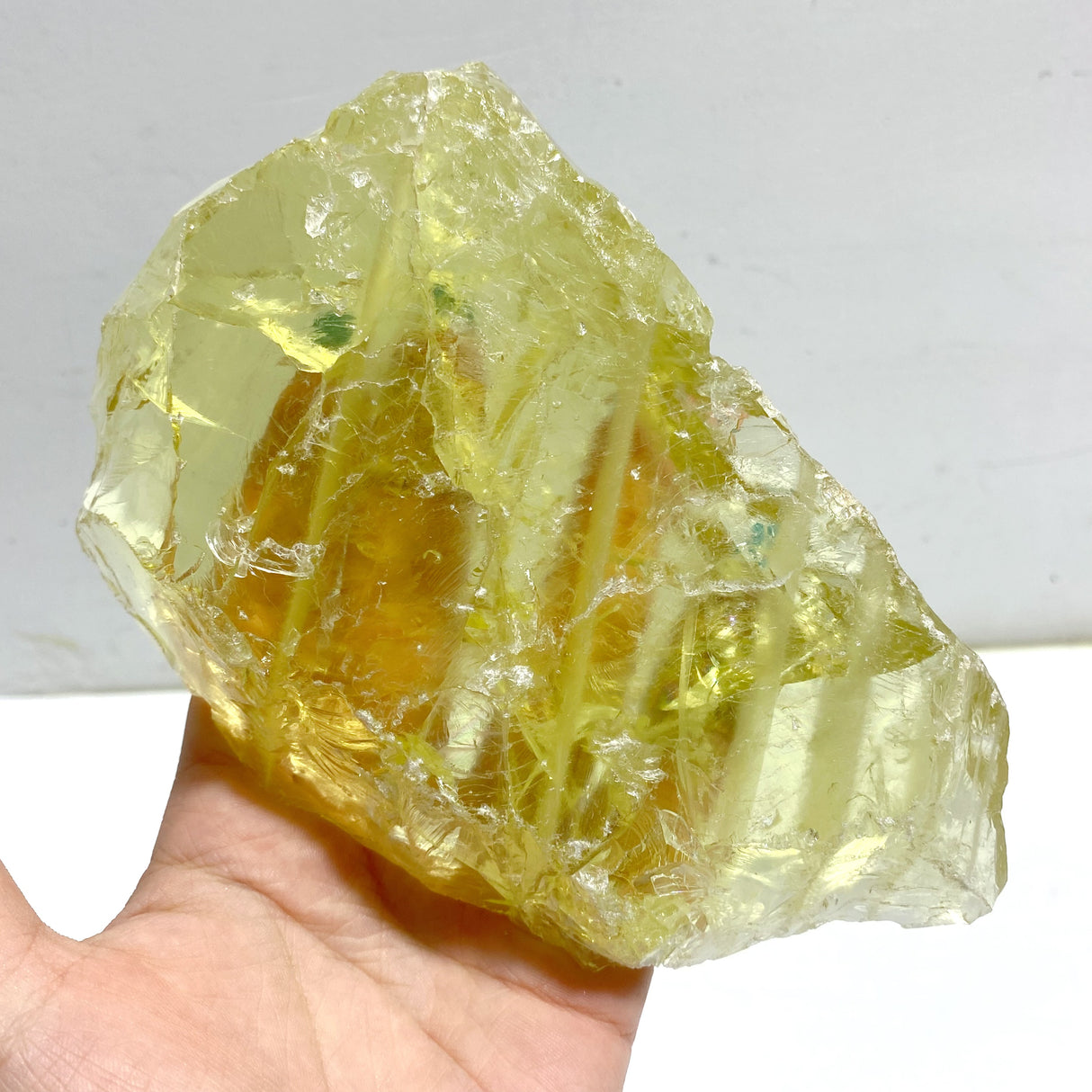 2 Pieces Large Citrine Raw Stone Specimen With Beautiful Rainbow #8