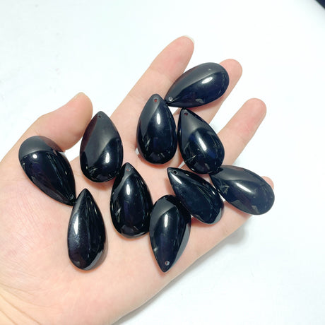 Black Obsidian Teardrop Accessory Pendant DIY Wholesale