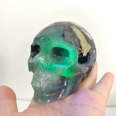 6 Pieces Volcano Agate Skull(UV-Reactive)