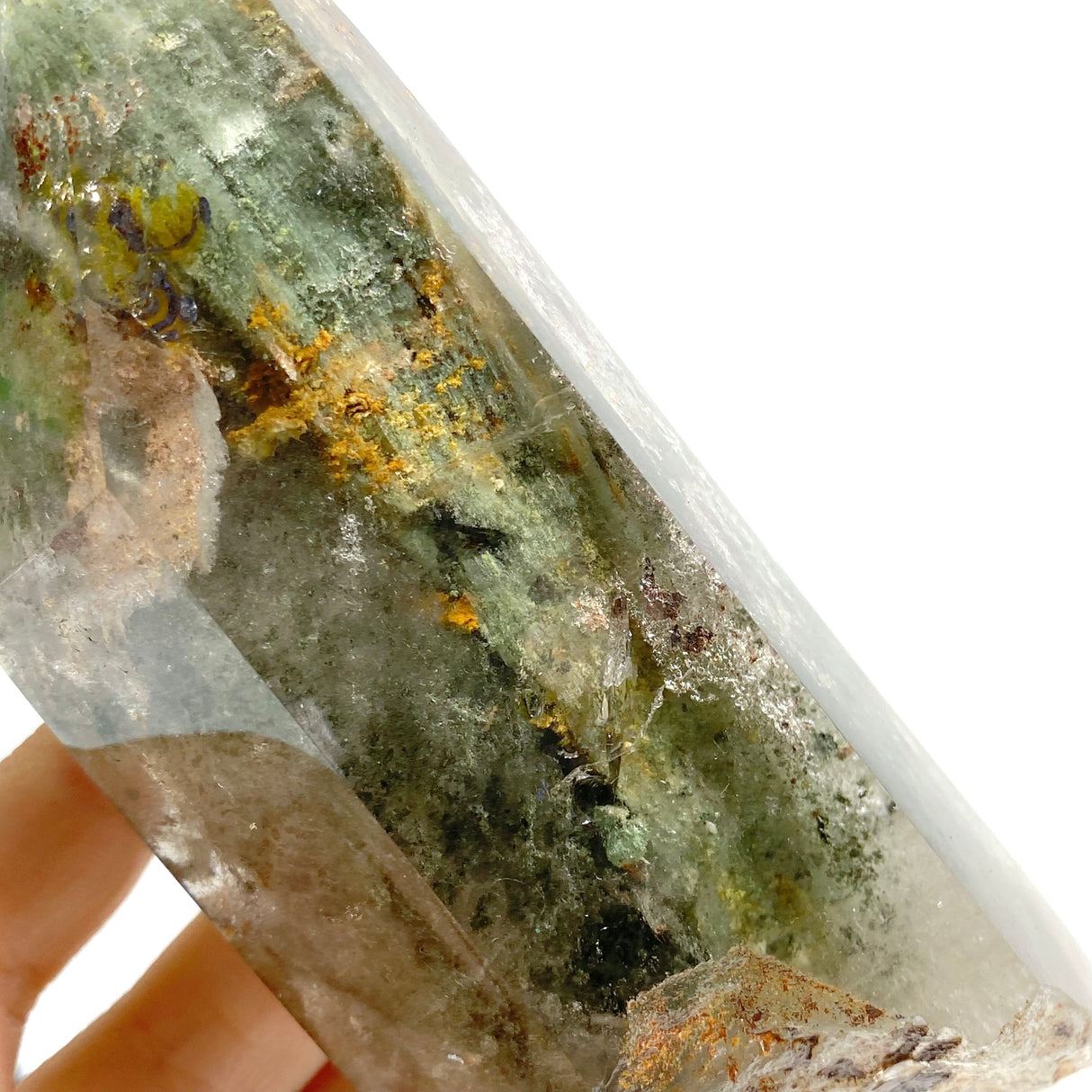 Garden Quartz Raw Bottom Point With Stand #4