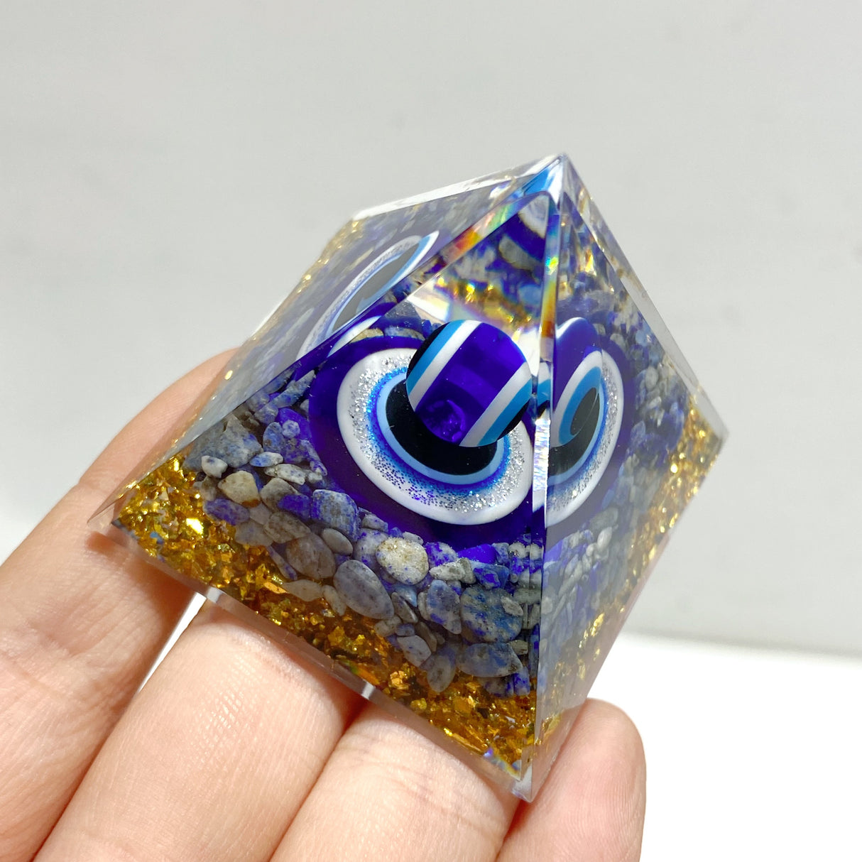 Lapis Lazuli Evil Eye Orgone Pyramid Wholesale