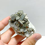 11 Pieces Pyrite Mixed Clear Quartz Cluster Specimen For Collection