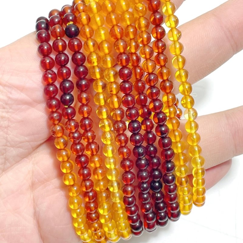 4mm Mini Beads Amber Bracelets Wholesale - Wholesale Crystals