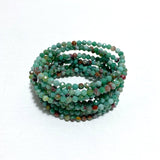 4MM Multi - Faceted Flash Bead Bracelets Wholesale Fluorite Garnet - Wholesale Crystals
