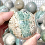 5 - 6.5cm Green Striped Jasper Spheres Ball Wholesale - Wholesale Crystals