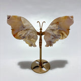 5 Pairs Sakura Flower Agate Butterfly Wing With Stand -Wholesale Crystals