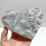 5 Pieces Aura Quartz Cluster Heart With Stand 5 - Wholesale Crystals