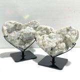 5 Pieces Aura Quartz Cluster Heart With Stand 5 - Wholesale Crystals