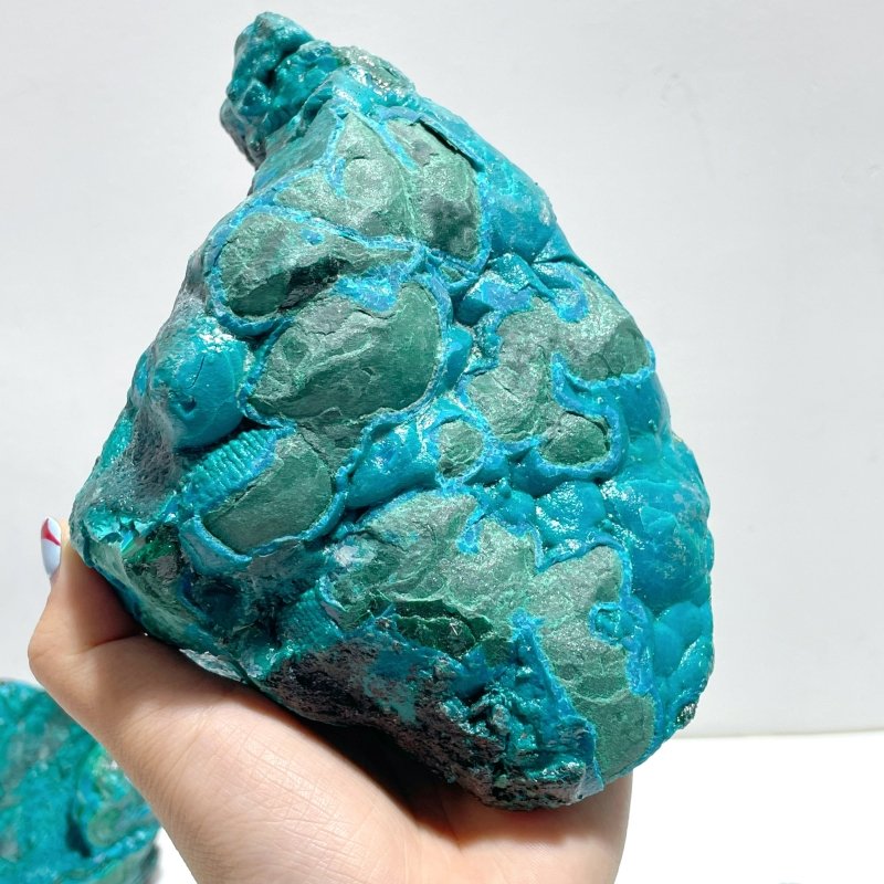 5 Pieces Chrysocolla Mixed Malachite Raw Stone Specimen - Wholesale Crystals
