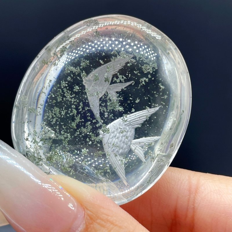 5 Pieces Fish The Underwater World Garden Quartz Inner Scene Carving - Wholesale Crystals