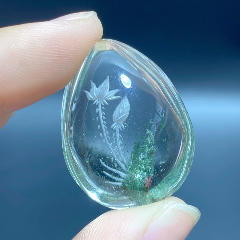 5 Pieces Flower Garden Quartz Inner Scene Carving - Wholesale Crystals