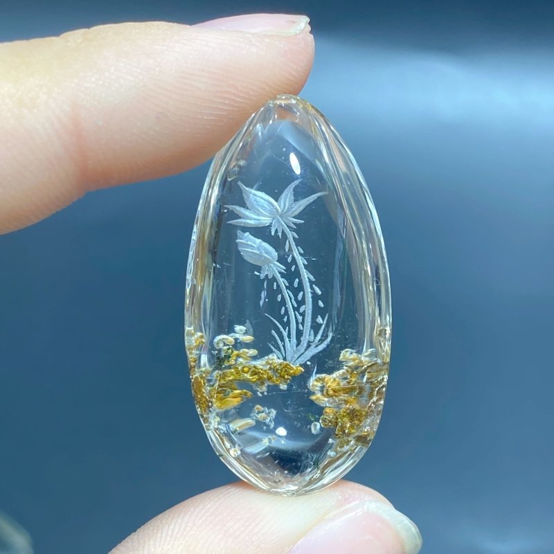 5 Pieces Flower Garden Quartz Inner Scene Carving - Wholesale Crystals