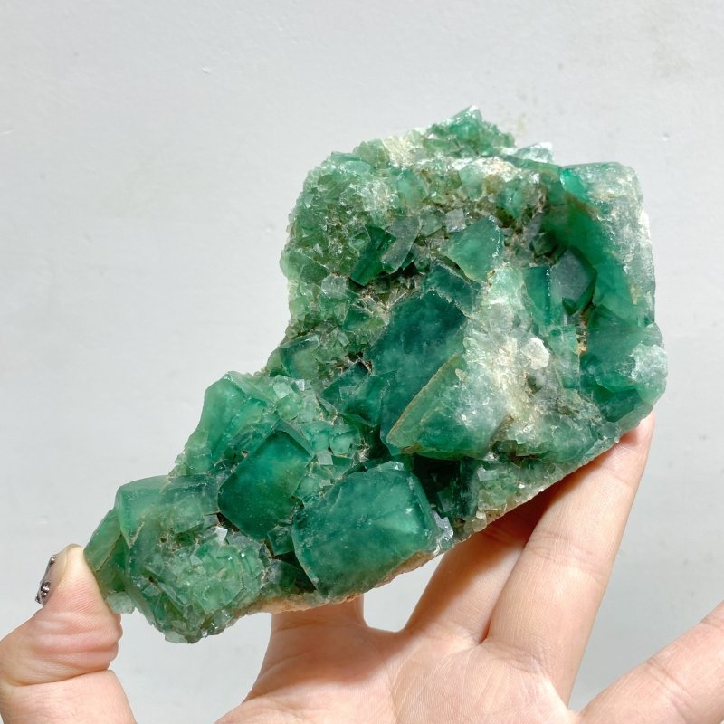 5 Pieces Green Fluorite Raw Specimen Cubic Stone -Wholesale Crystals