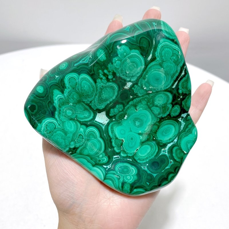 5 Pieces High Quality Polished Malachite Free Form - Wholesale Crystals