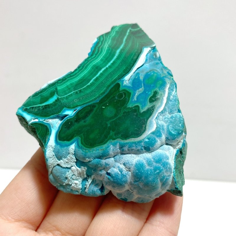 5 Pieces High Quality Small Chrysocolla Mixed Malachite Slab Specimen 4 - Wholesale Crystals