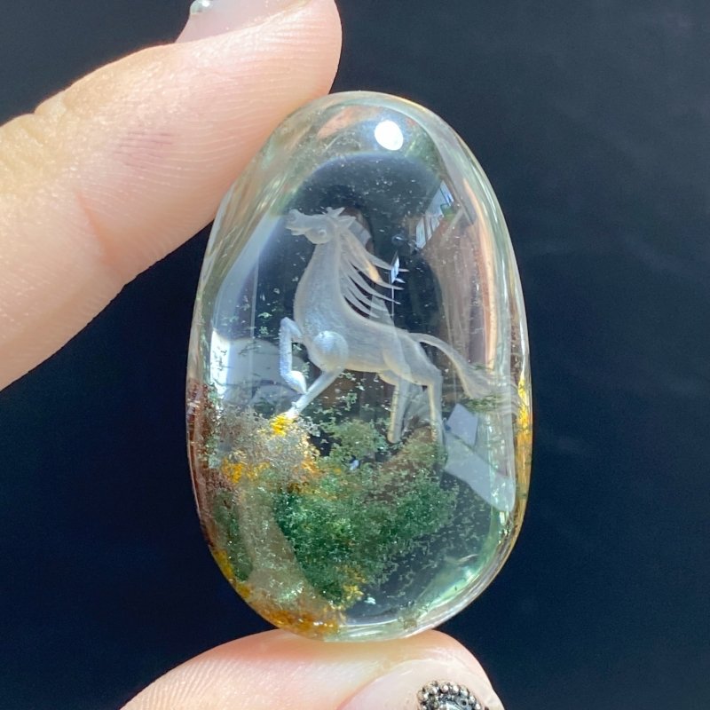 5 Pieces Horse Garden Quartz Inner Scene Carving -Wholesale Crystals