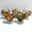 5 Pieces Large Money Agate Heart With Stand -Wholesale Crystals