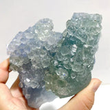 5 Pieces Large Raw Blue Fluorite Mixed Calcite Specimen For Collection - Wholesale Crystals
