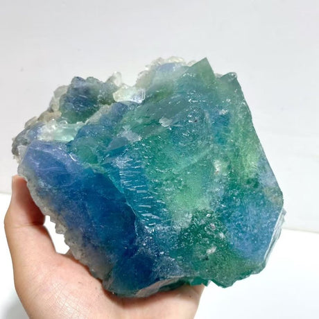 5 Pieces Large Raw Blue Fluorite Mixed Calcite Specimen For Collection - Wholesale Crystals