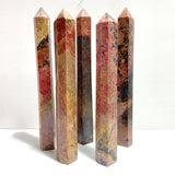 5 Pieces Large Rhodonite Points - Wholesale Crystals
